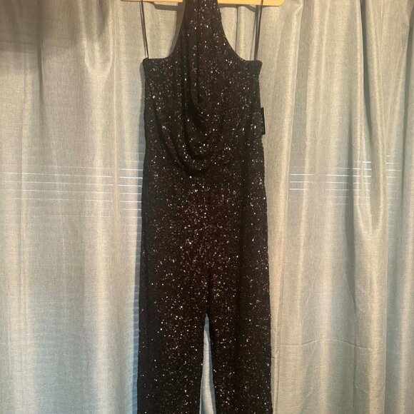 Express Sequin Halter Jumpsuit - Large - Picture 1 of 5